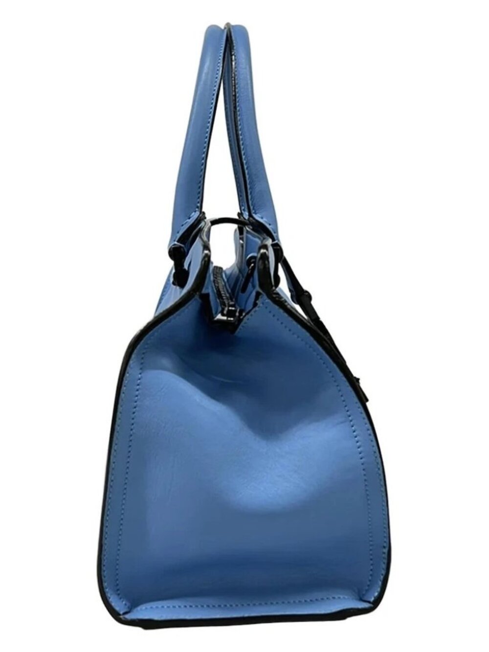 SAINT LAURENT PARIS Baby Monogram Cabas 400914 Blue Leather Handbag - Picture 4 of 14